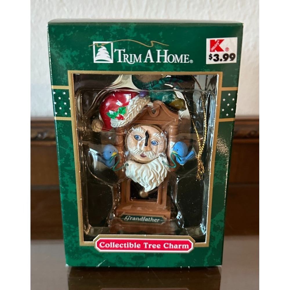 Trevco Grandfather Clock Vintage "Grandfather" Christmas Collectible Ornament‎